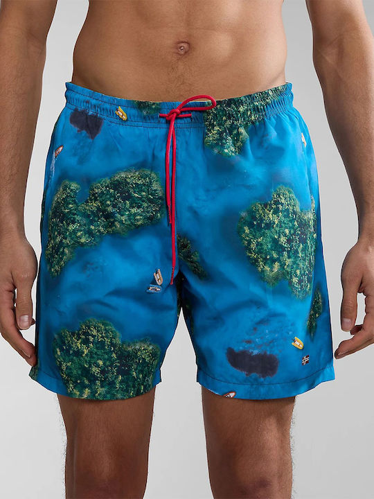 Men's Swimwear Shorts Oceanblue with Patterns