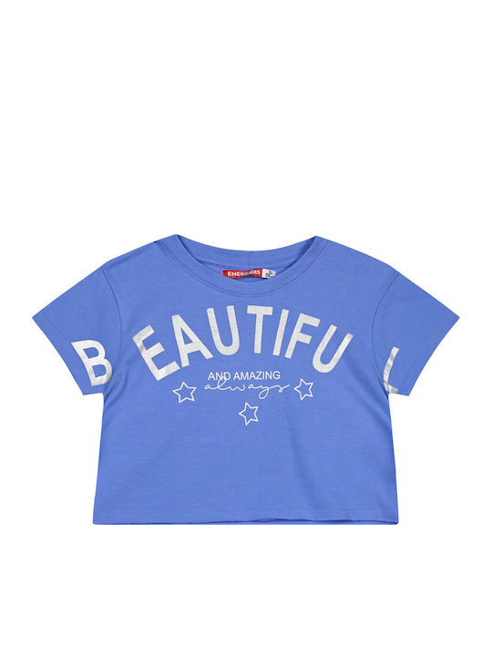 Energiers Kids' Crop Top Short Sleeve Blue Dream