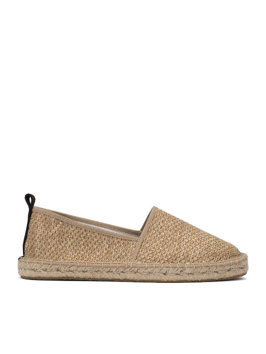 Stoff Herren Espadrilles in Beige Farbe