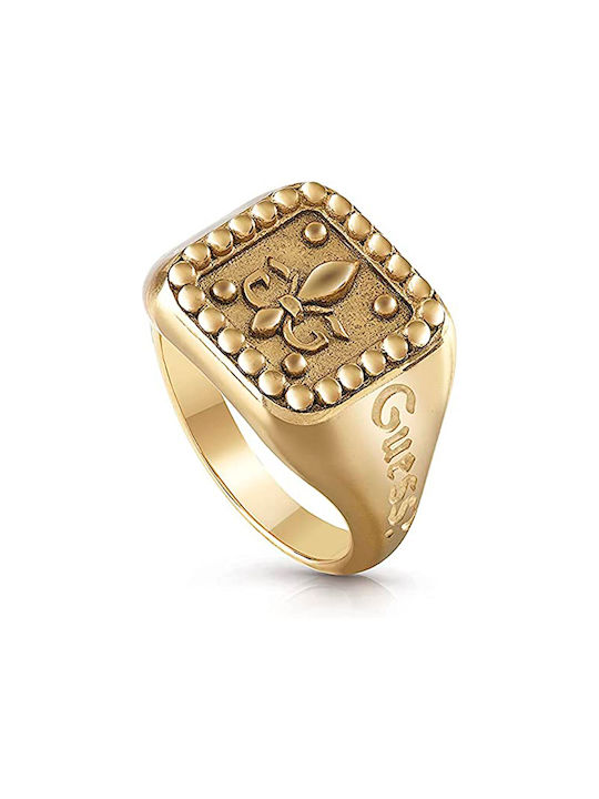 Guess Men's Gold Plated Steel Ring