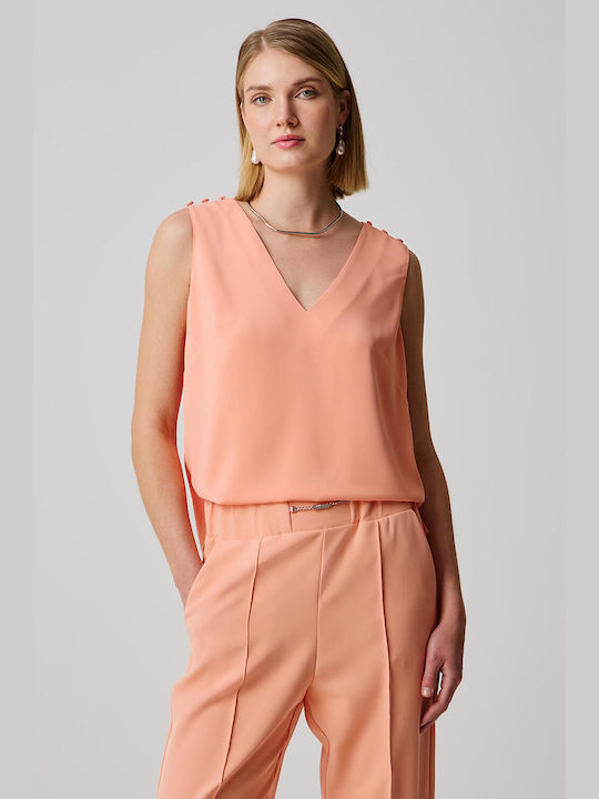 Bill Cost Damen Bluse mit Trägern & V-Ausschnitt Rosa