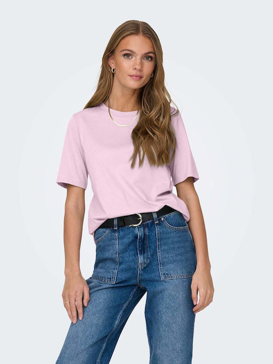 Only Women's T-shirt Pink