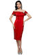 RichgirlBoudoir Midi Dress for Wedding / Baptism Red