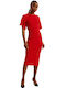 Ted Baker Midi Evening Dress Red