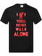 Fruit of the Loom Liverpool You Will Never Walk Alone T-shirt Black Cotton