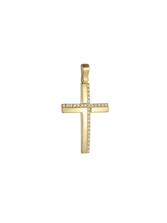 Damen Gold Kreuz 14K