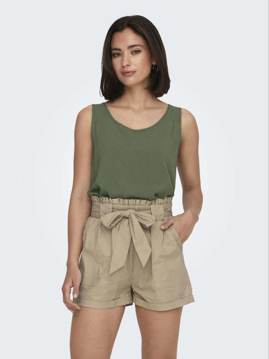 Only Damen Bluse Khaki