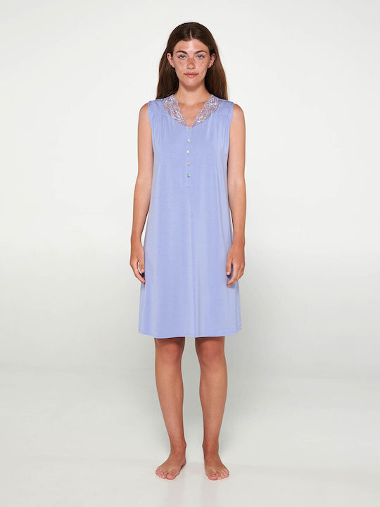 Vamp Summer Women's Nightdress Blue Lavender