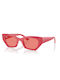 Ray Ban Women's Sunglasses with Red Plastic Frame and Red Lens RB4430 6760/84