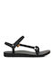 Women's Sporty Black Flat Sandals