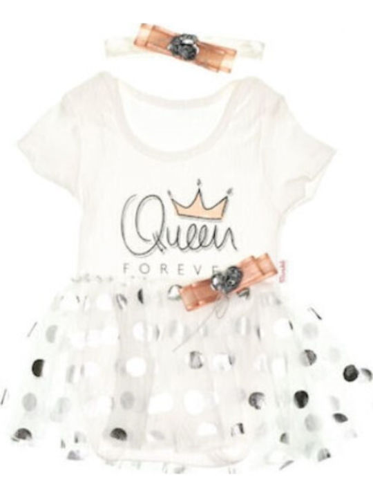 Pink Lady Children's Dress Tulle White