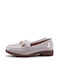 Love4shoes Damen Loafers in Beige Farbe