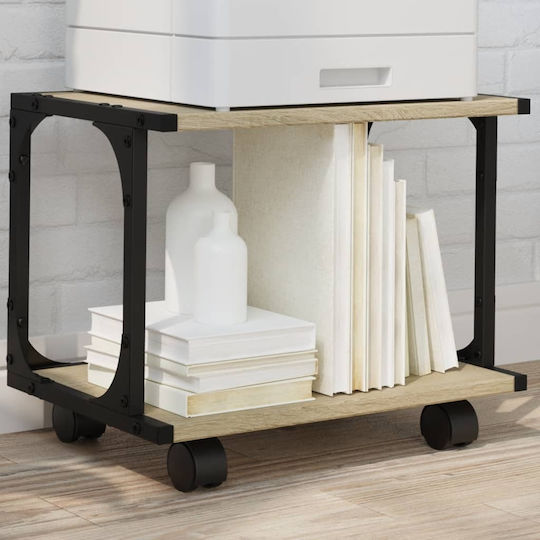 Vidaxl Printer Stand 2 Levels Sonoma Oak 41x28x33,5 cm Ex Exotic Wood Brown