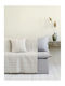 Nima Azura Three-Seater Sofa Throw 2 Sides Crinkled 180x300cm Ivory