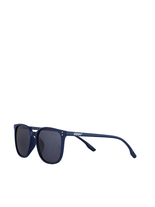 Zippo Men's Sunglasses with Blue Plastic Frame and Blue Lens OB204-7