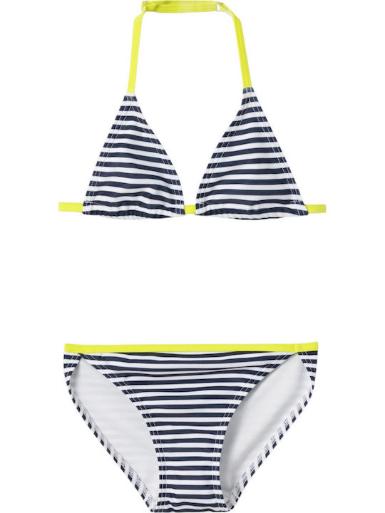 Name It Kids Swimwear Bikini Triangle Bright White-Black