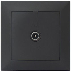 Adeleq TV Antenna Socket Terminal in Gray color 15-0141