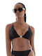 Hugo Boss Triangle Bikini Top with Adjustable Straps Black