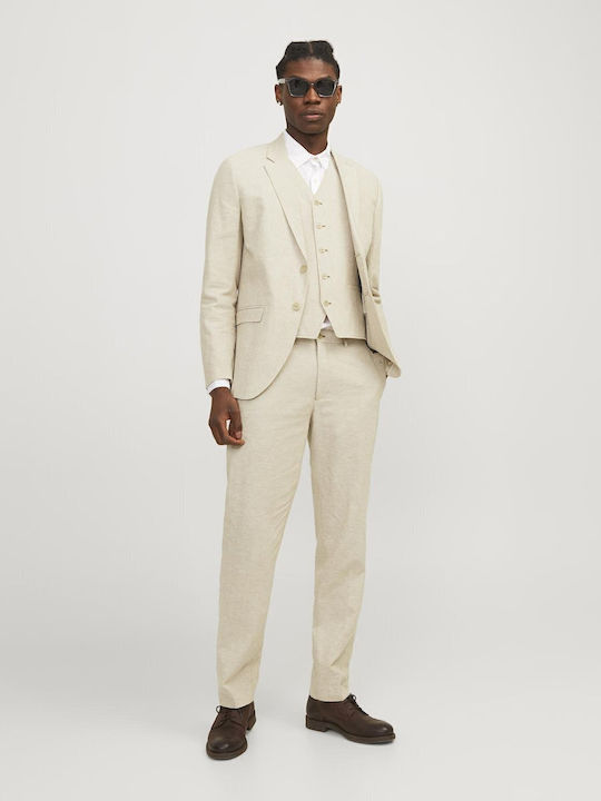 Jack & Jones Παντελόνι σε Slim Εφαρμογή Travertine