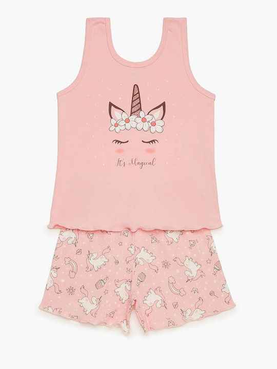 Minerva Kids' Pajamas Summer Pink Unicorn