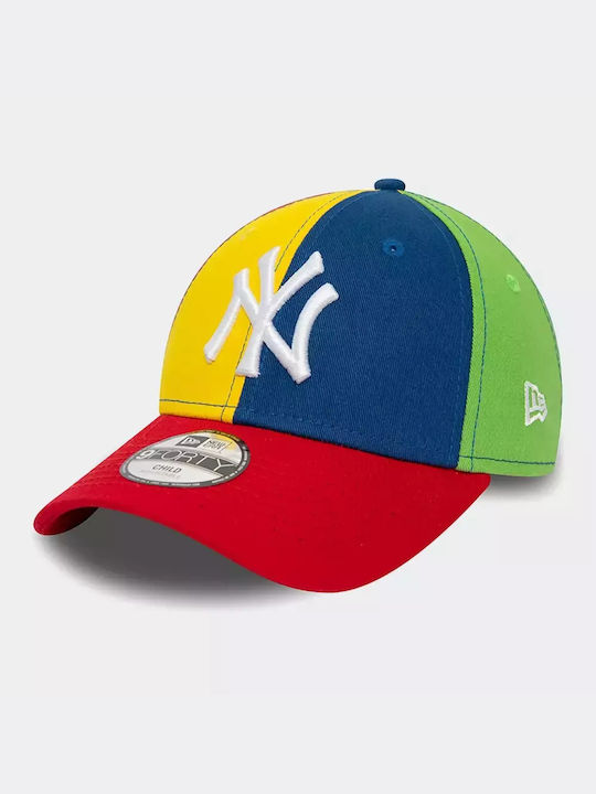 New Era New York Yankees Child Mlb Block Navy 9forty Adjustable Cap Παιδικό Καπέλο Πολύχρωμο