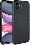 Tech-Protect Icon Umschlag Rückseite Silikon Schwarz (iPhone 11)