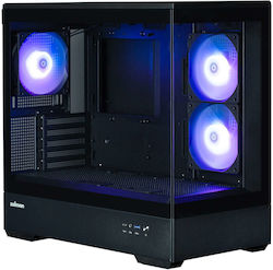 Zalman P30 Гейминг Мини кула Компютърна кутия със странично прозорче Черно