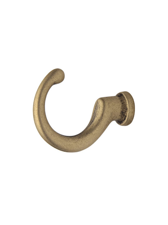 Roline Agățător De Perete Antic Zamac Metalic Bronz 3.5x2.7cm