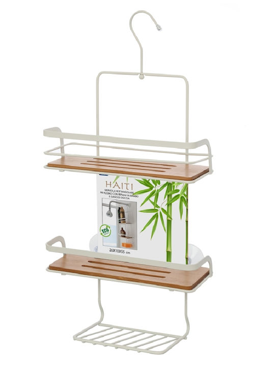 Feridras Wall Mounted Bathroom Shelf Bamboo 26x55x10cm