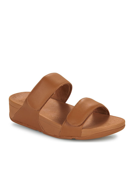 Fitflop Δερμάτινα Γυναικεία Σανδάλια Καφέ