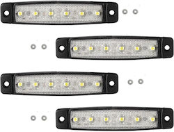 Seiten LKW-Volumenleuchten 4 Stück 12-24V Weiß 106670