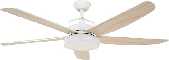 Lucci Air Louisville Ανεμιστήρας Οροφής 157cm με Φως και Τηλεχειριστήριο Λευκός