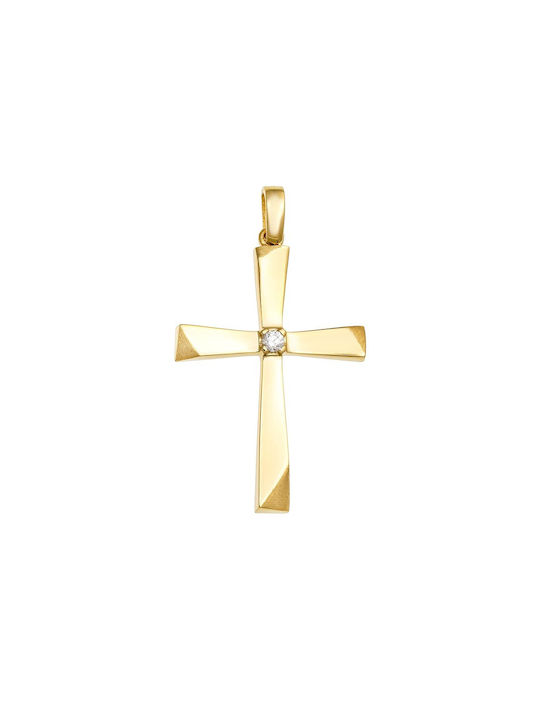 Damen Gold Kreuz 14K