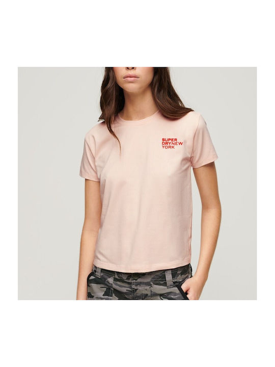Superdry Damen Sport T-Shirt Rosa