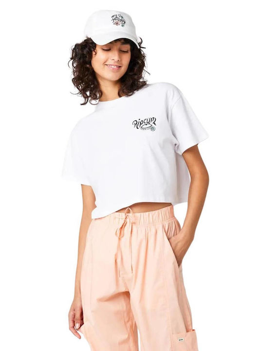 Rip Curl Γυναικείο Crop T-shirt Λευκό