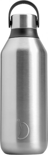Chilly's Series 2 Bottle Thermos Stainless Steel BPA Free 500ml Silver