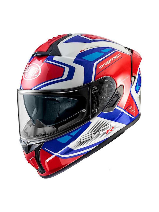 Premier Evoluzione RR13 Red / Blue / White Κράνος Μηχανής Full Face ECE 22.06 1500gr με Pinlock και Sunvisor