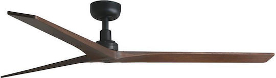 Faro Barcelona Klim L E27 Ανεμιστήρας Οροφής 150cm Black/walnut