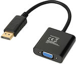 iBox Convertor DisplayPort masculin în VGA feminin Gri 1buc (IADPVGA)