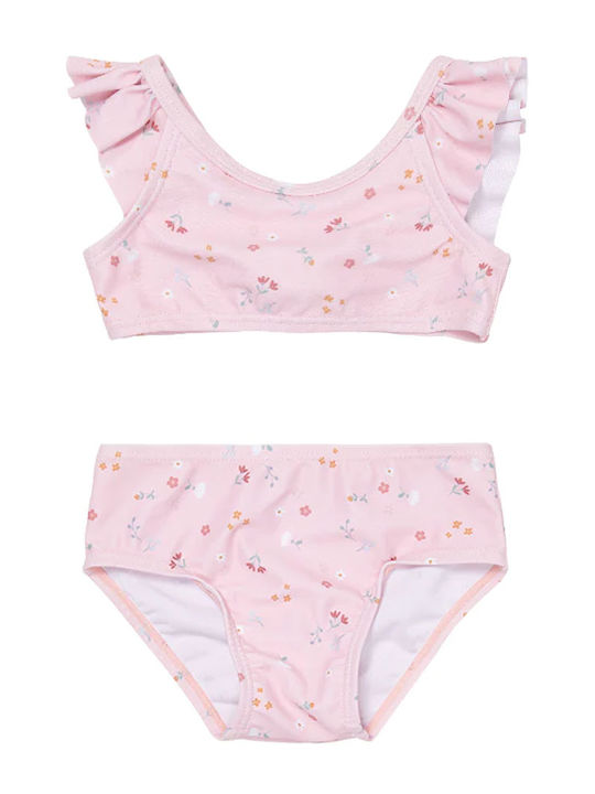 Cl4645-11 Little Dutch Children's Bikini Set Bikini Vulcan Protection Uv50 Little Pink Flowers