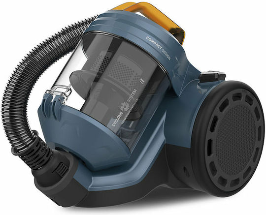 Taurus Homeland Cyclone Staubsauger 800W Beutellos 2Es Blau