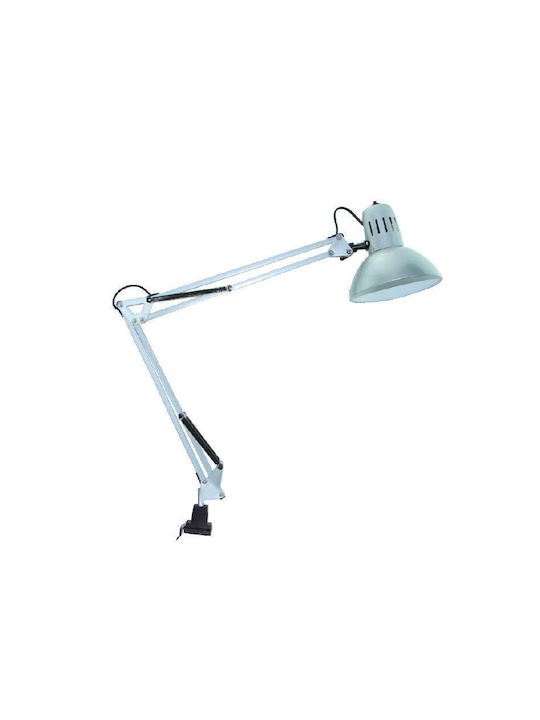 Aca Metallic Office Lamp in Silver Color