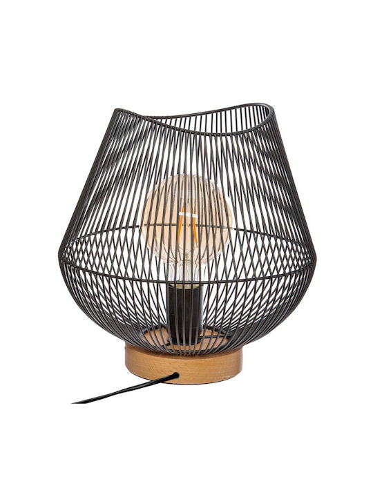 Atmosphera Tischlampe Dekorative Lampe mit Fassung für Lampe E27 Schwarz