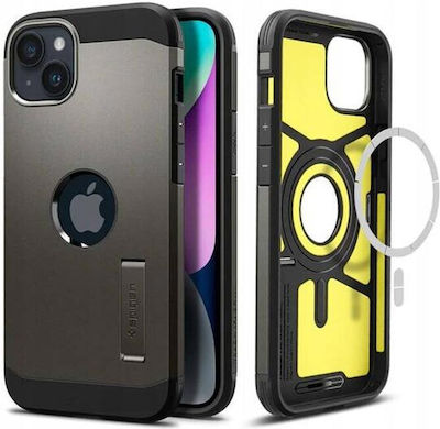 Spigen Tough Armor Magfit Back Cover Silicone / Plastic Durable Gray (iPhone 15 Plus)