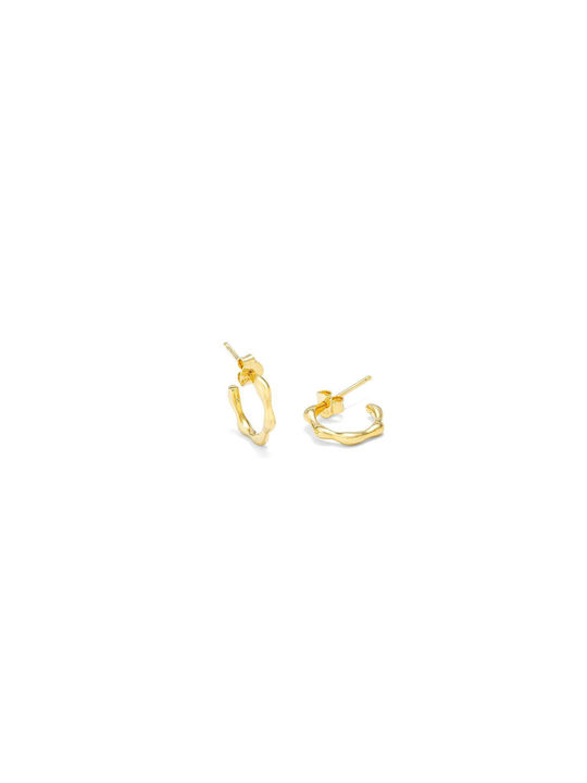 Secrecy Earrings Hoops made of Silver Gold Plated