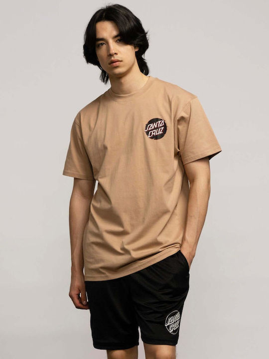 Santa Cruz T-shirt Bărbătesc cu Mânecă Scurtă Maro