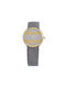 Tetra Watch with Gray Leather Strap