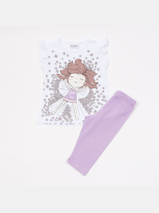 Trax Kinder Set mit Leggings Sommer 2Stück White