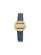 Tetra Watch with Gold Leather Strap