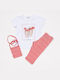 Trax Kids' Set with Leggings Summer 2pcs White